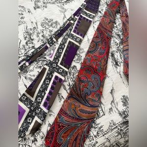 3/25$ 2 silk ties / Bohemian style